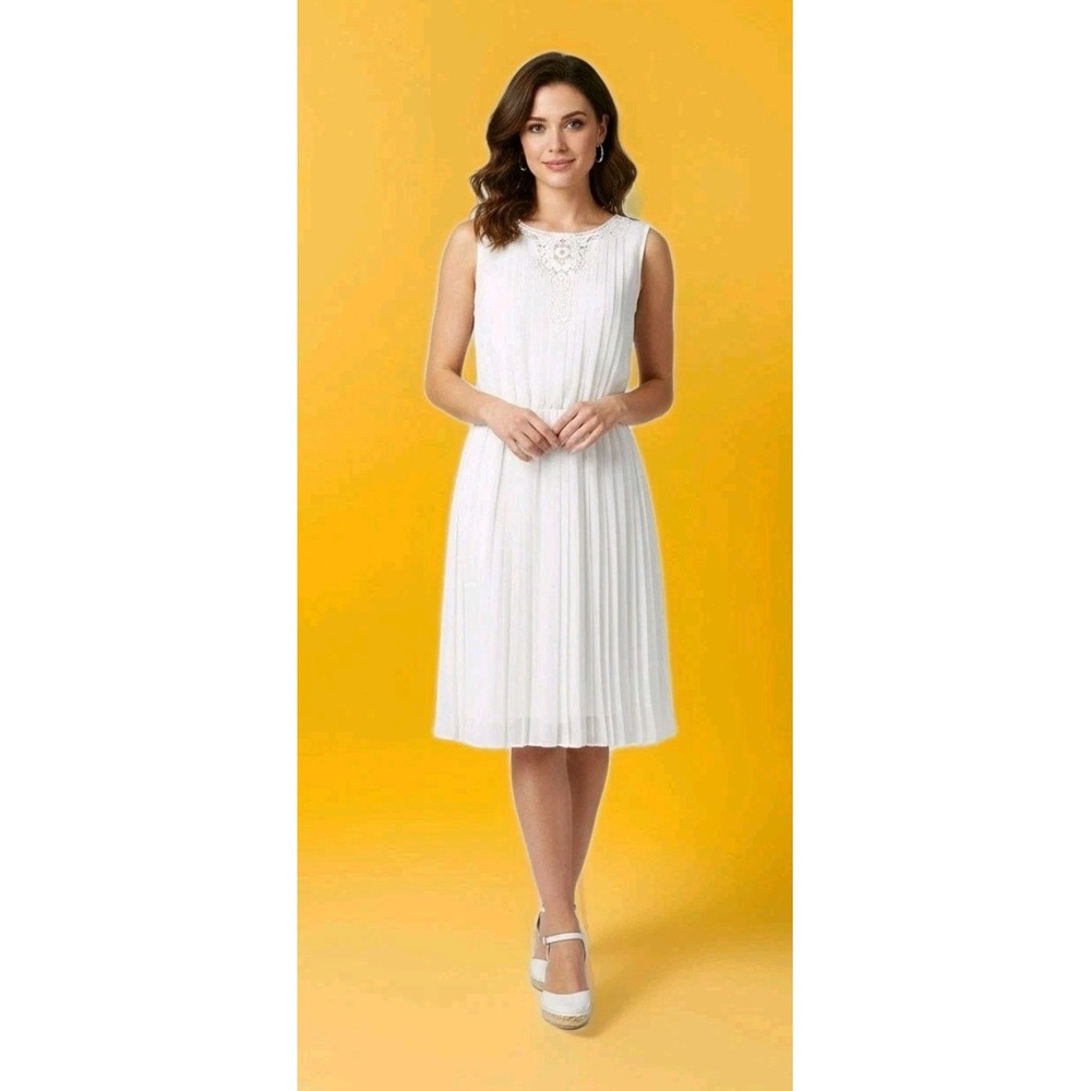 Jessica Simpson Dainty Dress Womens Size 6 Ivory‎ Sleeveless Boho Crochet Flowy